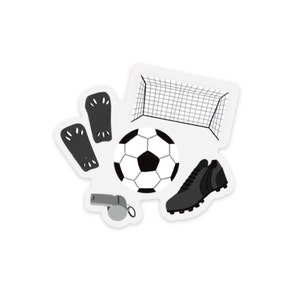 Soccer Illustrations Sticker, 3x3in.