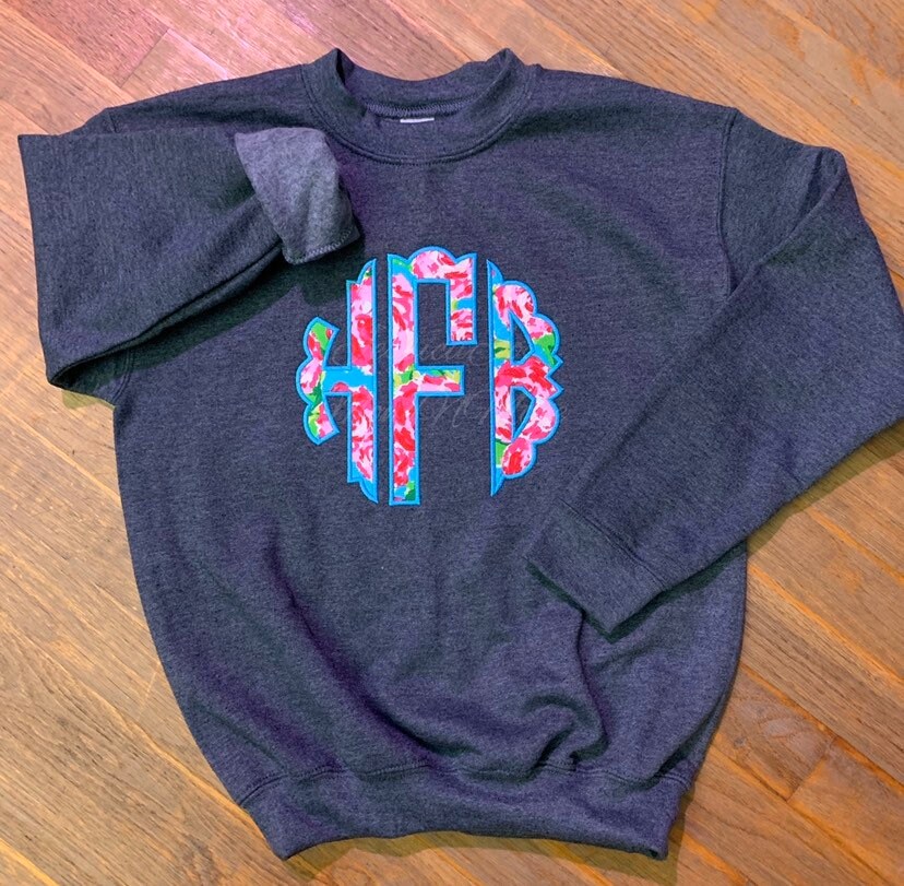 monogram sweatshirt ideas
