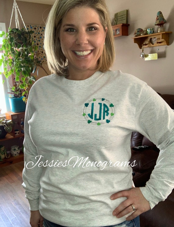 Vines Monogram Shirt Cute Monogrammed Gift Summer T-shirts 