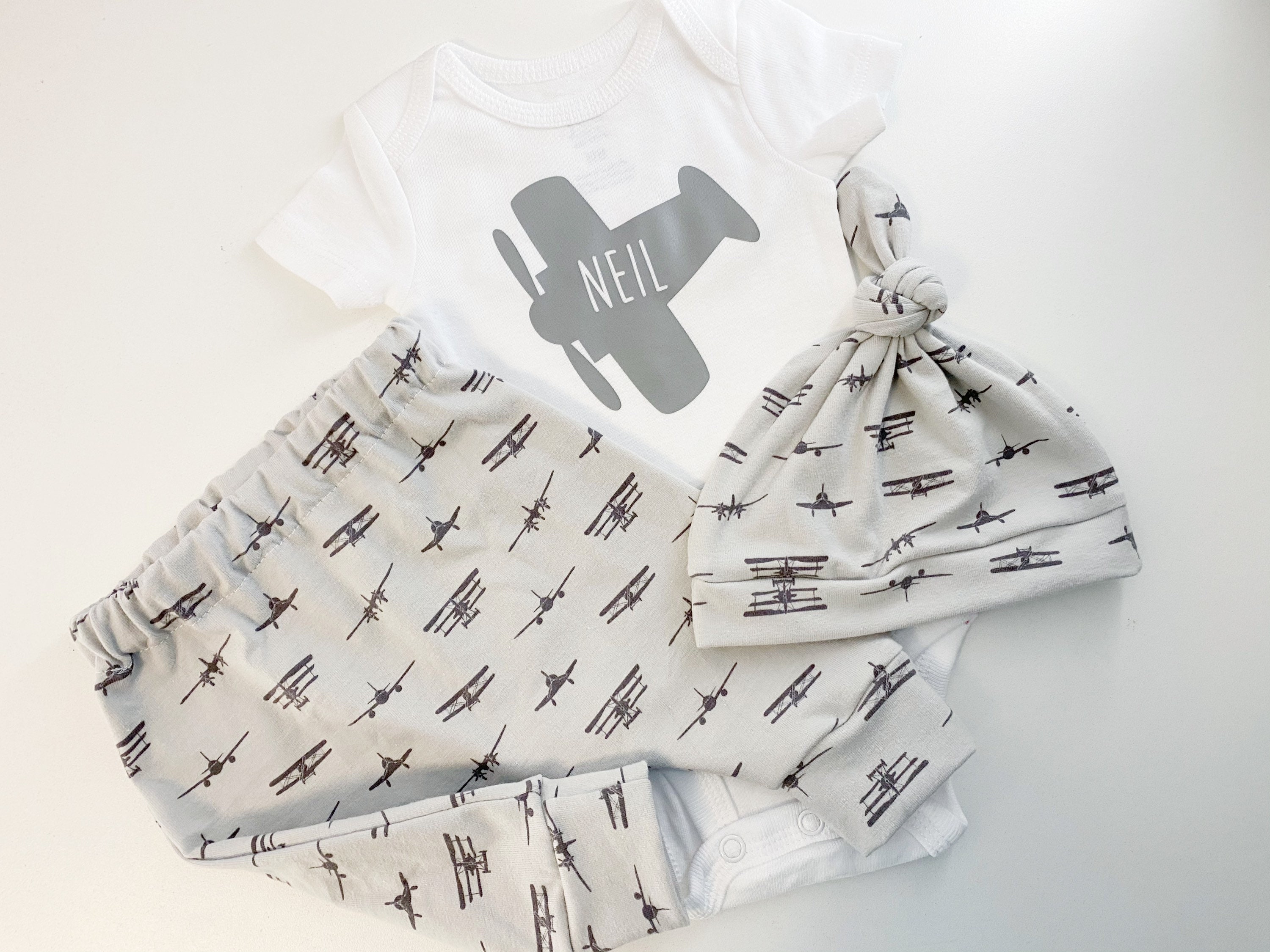Airplane Baby Boy Coming Home Outfit / Personalized Name / Etsy