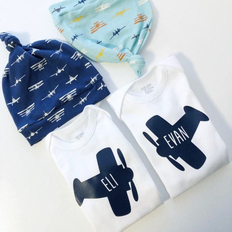 Airplane Baby Boy Coming Home Outfit / Personalized Name / Etsy