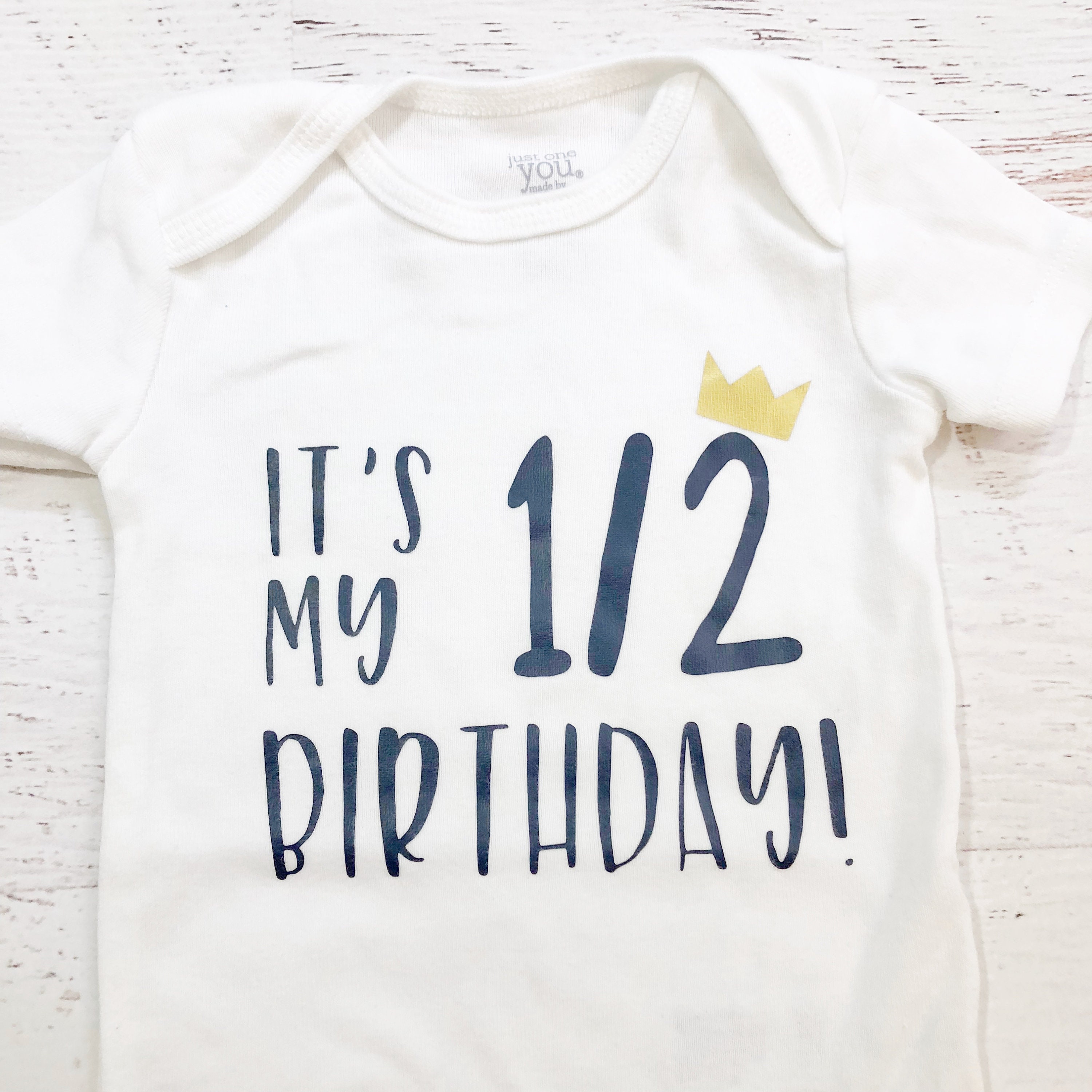 half birthday t shirt for baby boy