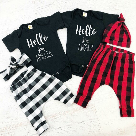 twins coming home outfits