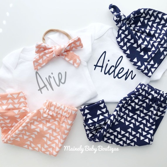 twin boy and girl coming home outfits