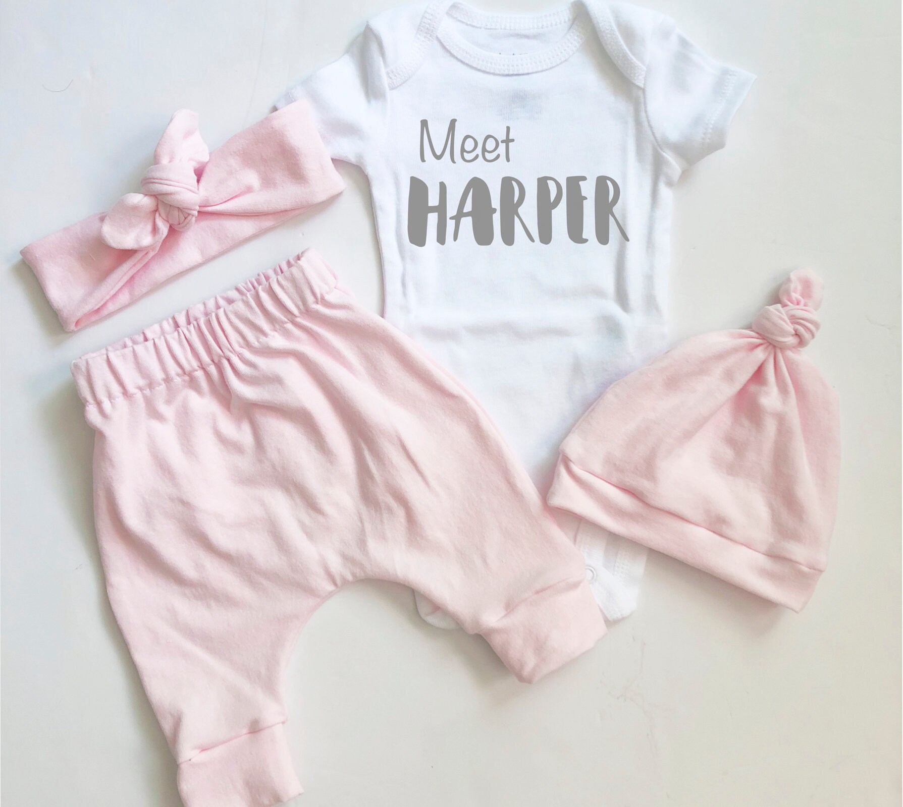 pink newborn coming home outfit