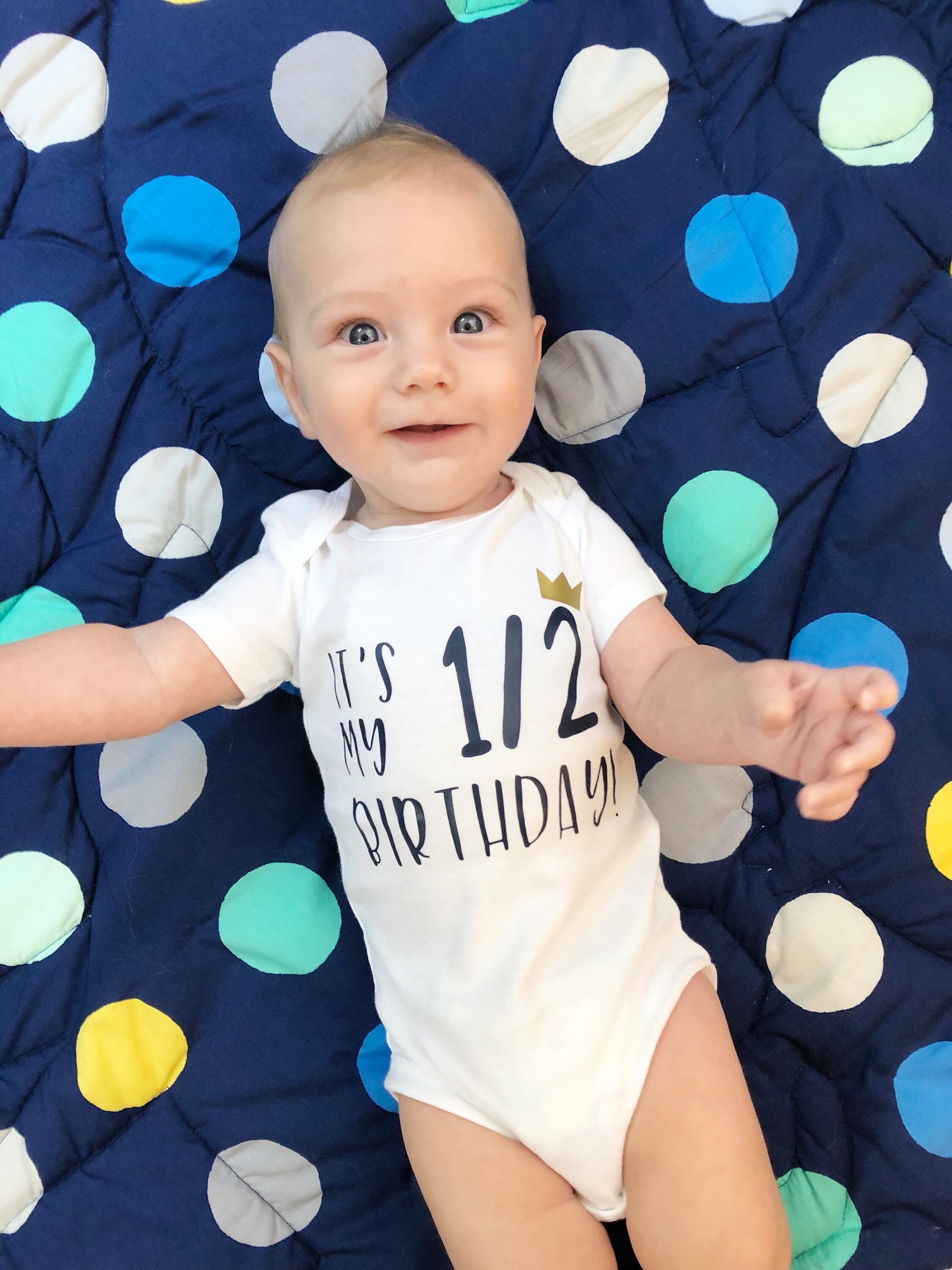 half birthday shirt boy