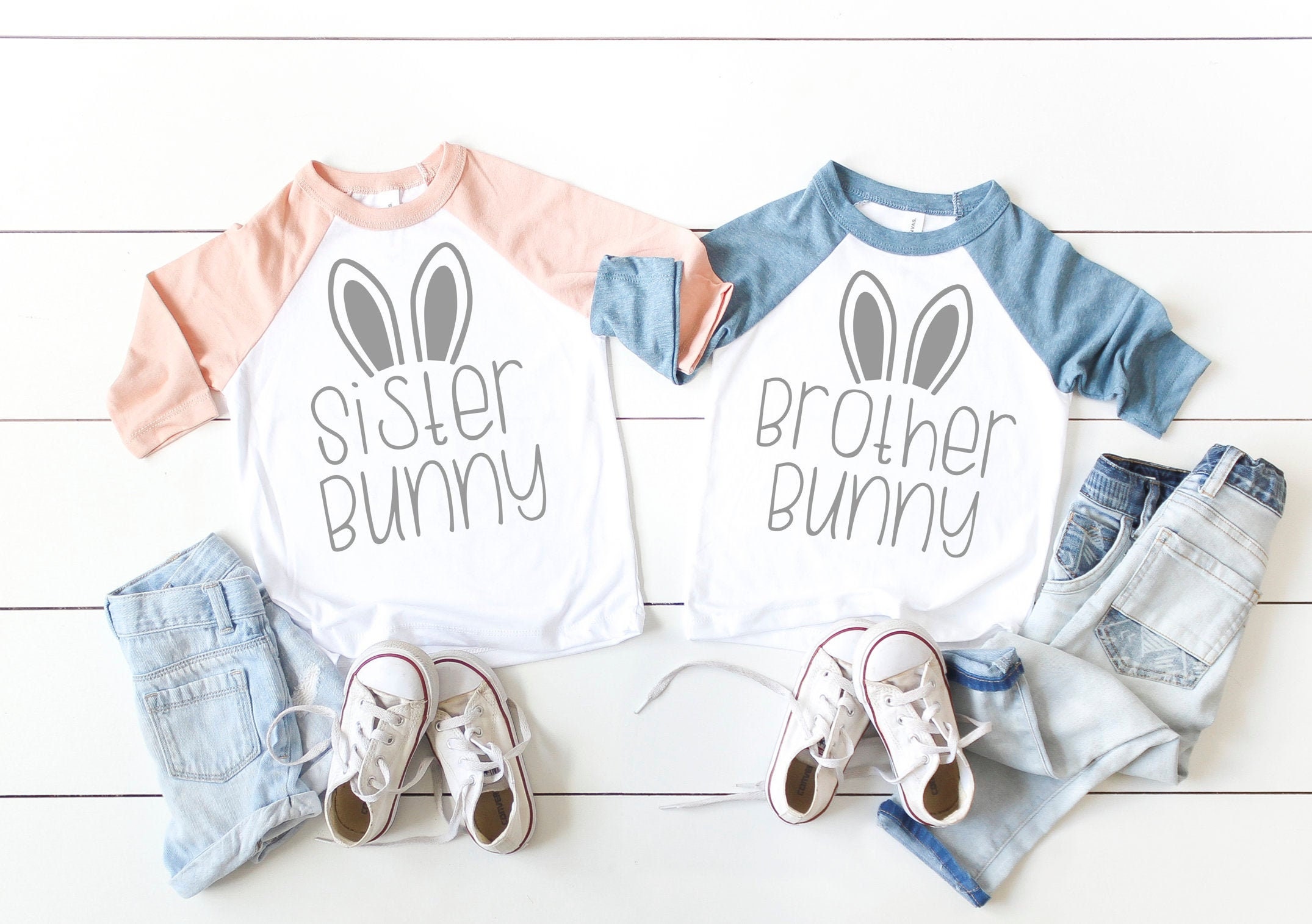 Family Easter Shirts Bunny Matching Sibling Mommy and Me Etsy