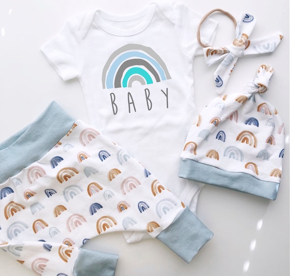 neutral rainbow baby clothes