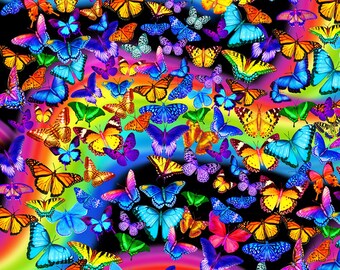 Dragons in Rainbow Bright Colors allover designed by Michael Searle 44 inches wide by Timeless Treasures 100/% Cotton Fabric TT-C6317 Bright
