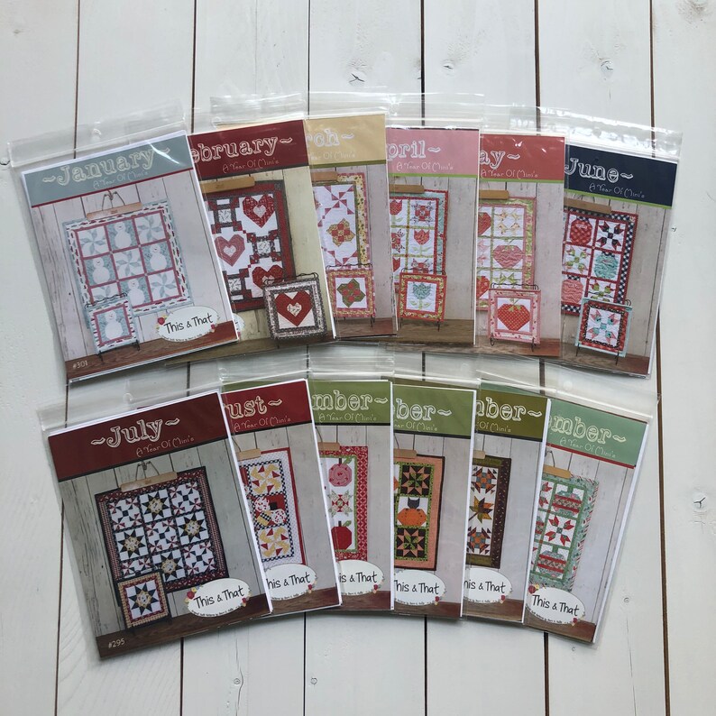 Monthly A Year of Minis Quilt Pattern Collection This & That - Etsy