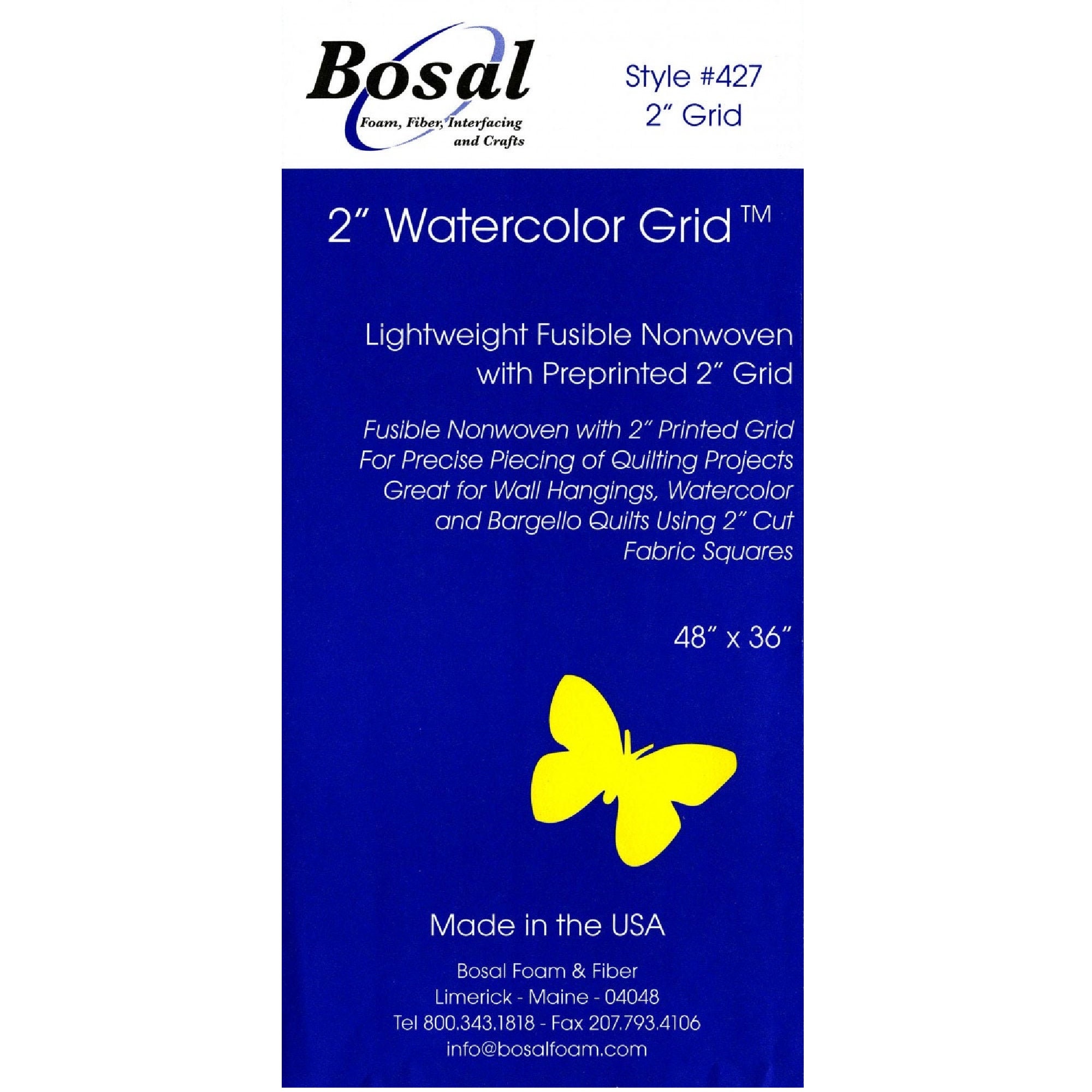 48" Bosal Quilter's 2" Grid Fusible Interfacing 