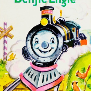 Vintage Storybook Benjie Engie Fabric Panel - 36” x 44” - Four Seasons by David Textiles
