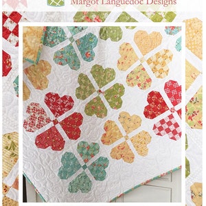 Woven Hearts Pattern - The Pattern Basket - Margot  Languedoc - Fat Quarter Friendly - Layer Cake Friendly - Heart Quilt Pattern