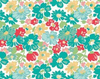 Vintage Happy 2 Fabric - By The Half Yard - BTHY - Main Vivid - Lori Holt - Bee In My Bonnet - Riley Blake - C9130 VIVID