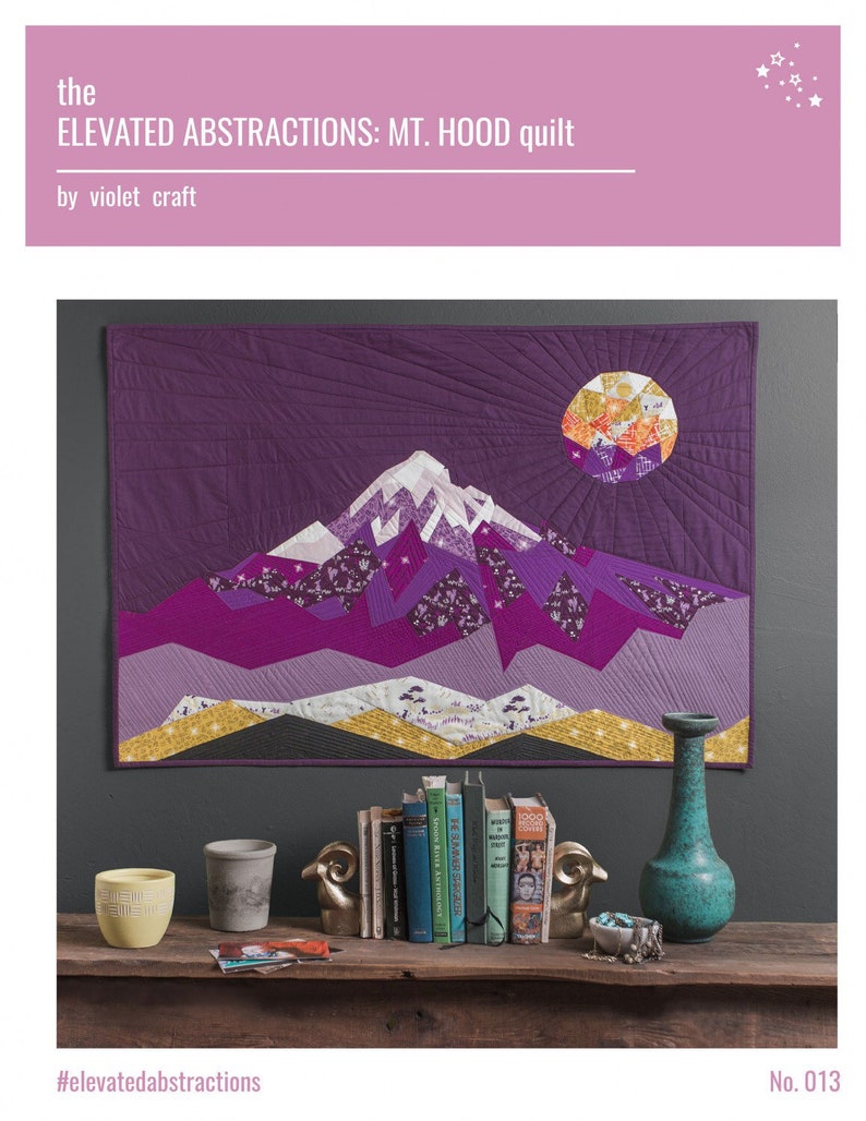 Elevated Abstractions Mt Hood Quilt Violet Craft Etsy