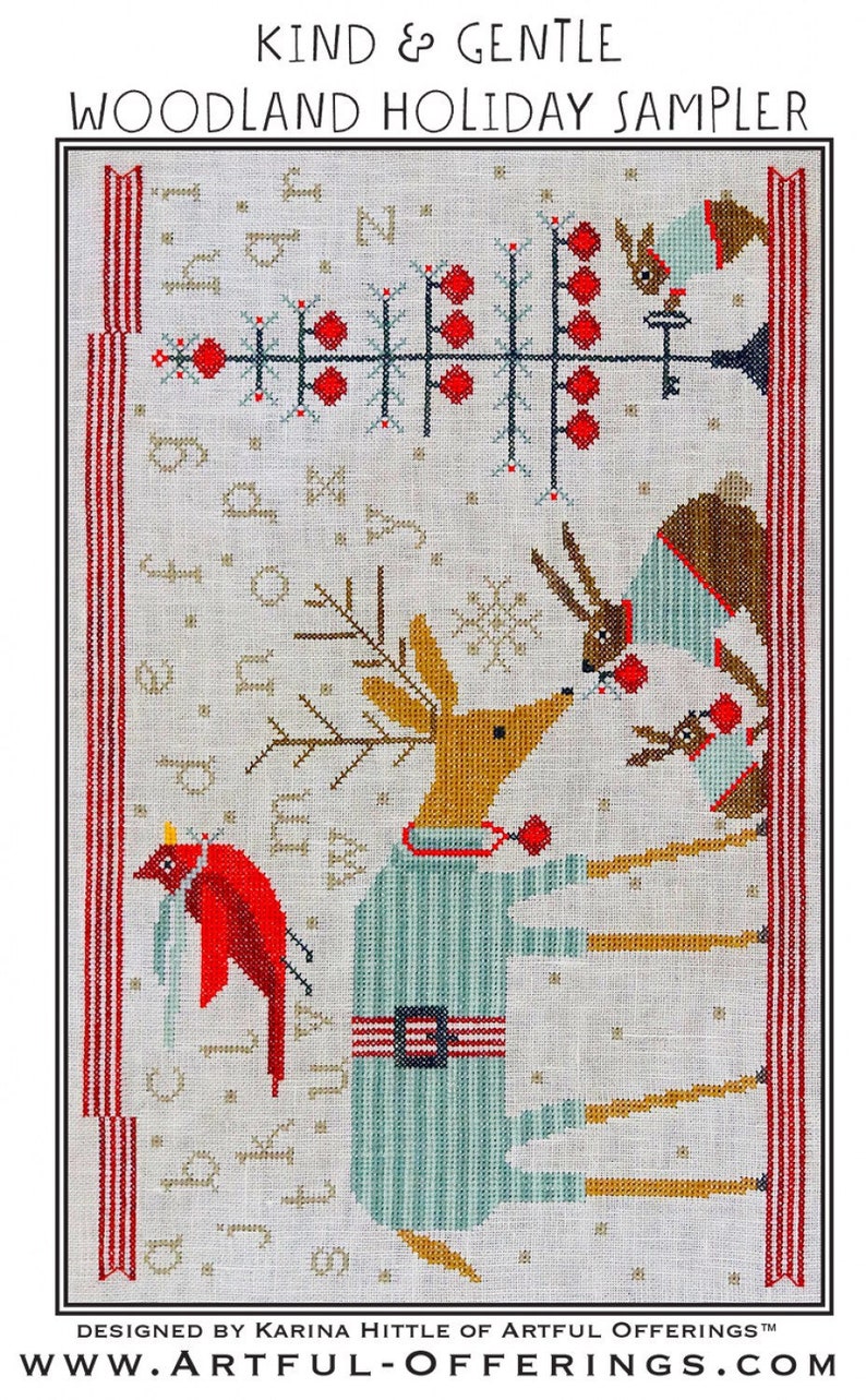 Kind and Gentle Cross Stitch Pattern Artful Offerings Etsy