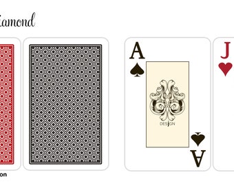 Desjgn Classic Diamond 100% Plastic Playing Cards - Bridge Size