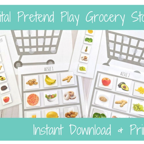 Grocery Store Pretend Play Printables Grocery Store Dramatic - Etsy