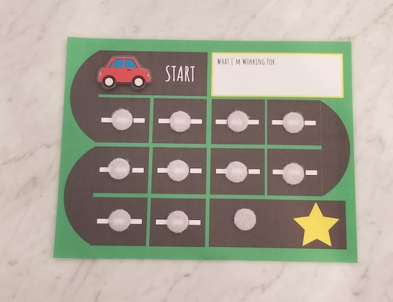 moving car reward chart token board special education potty training chart autism toddler reward chart ready to ship cars toddler potty