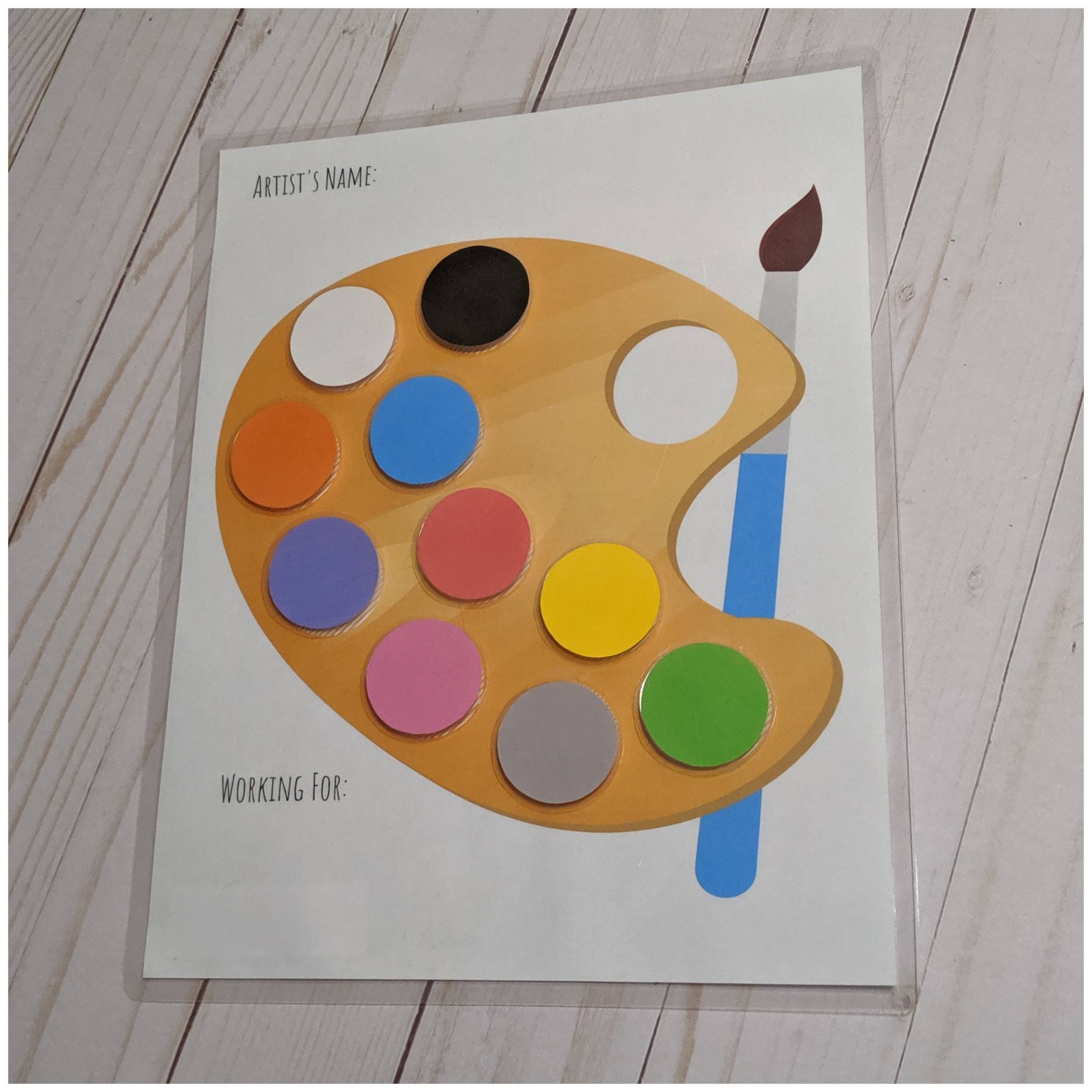 Paint Palette Reward Chart, Token Board, Special Education, Potty