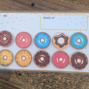 Donut Child's Reward Chart, Token Board, Potty Training, VIP KID reward, Special Education, Autism, Speech therapy, Aba therapy, Chore chart