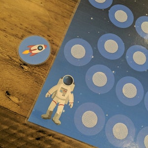 宇宙飛行士と宇宙ゲームボードスタイルの報酬表、トークンボード、トイレトレーニング、行動チャート、特別教育、教室、VIPKID、家事