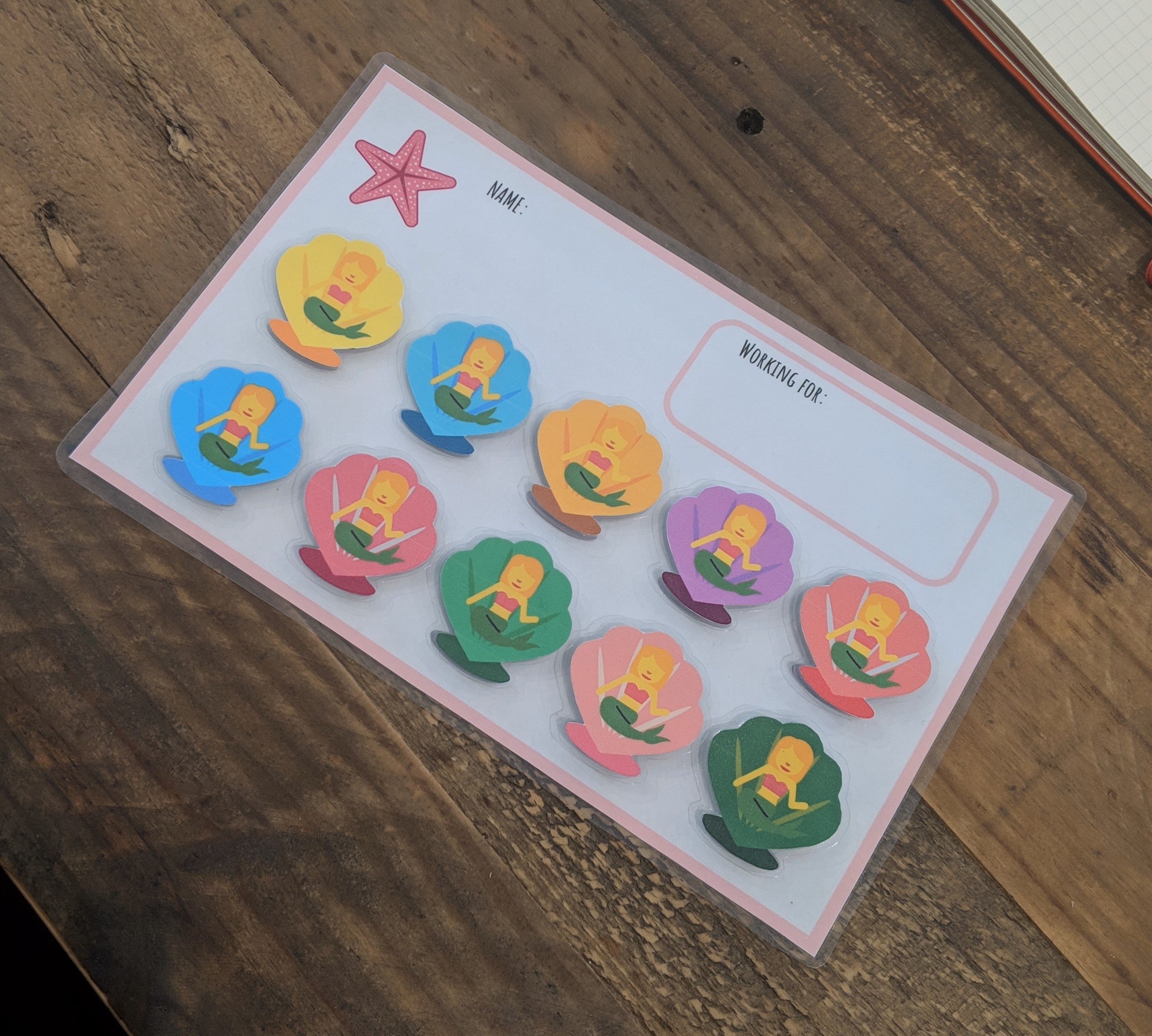 Mermaids Child Reward Chart, Token Board, Potty Training, VIP KID ...