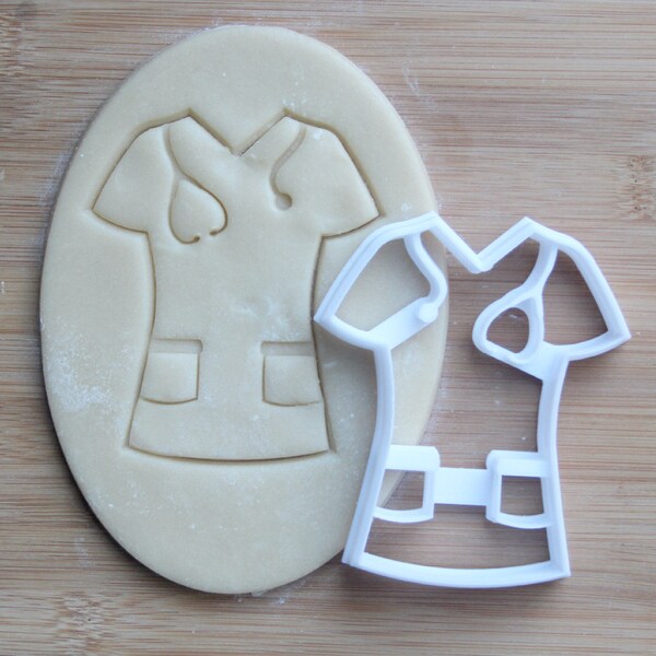 Medical Scrubs Cookie Cutter 3D Printed | Nurse Cookie Cutter / Nurse Appreciation Week / EMT Cookie Cutter / Hospital Cookie Cutter