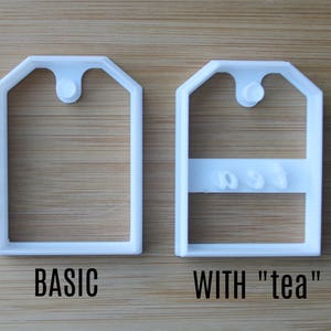 Tea Bag Cookie Cutter 3D Printed Tea Party Cookies Bridal Shower Cookie Cutter Baby Shower Cookies Tea Lover Gift Teabag image 2