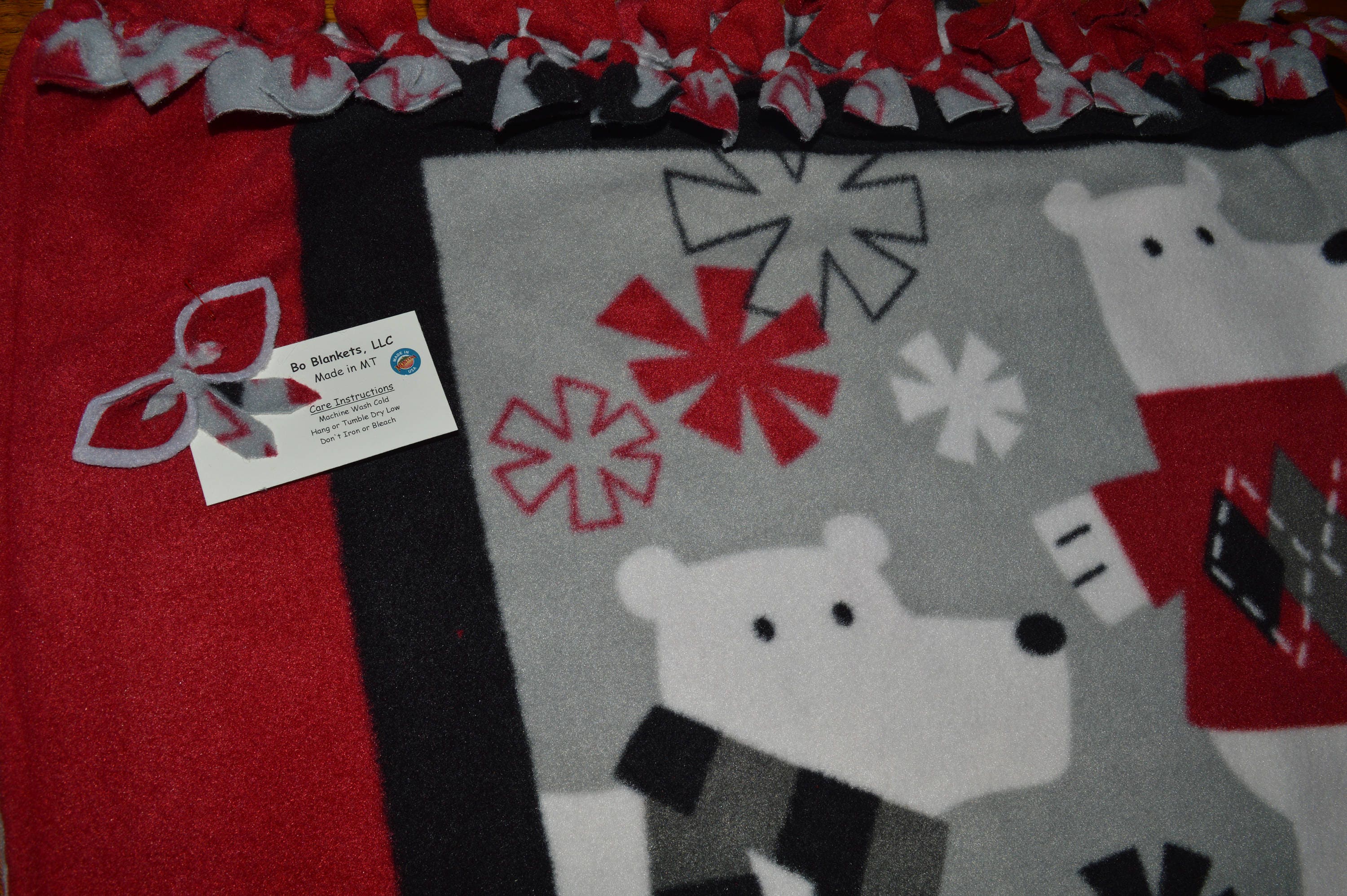 Fleece Blanket Polar Bear Fleece Polar Bear Fleece Bo Etsy