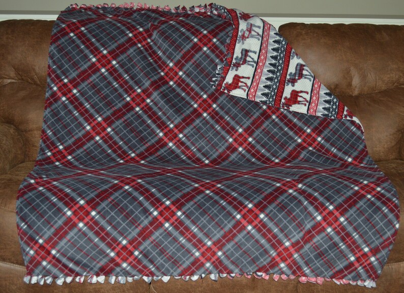 Moose Plush Fleece Bo Blanket Moose Fleece Plush Fleece Etsy