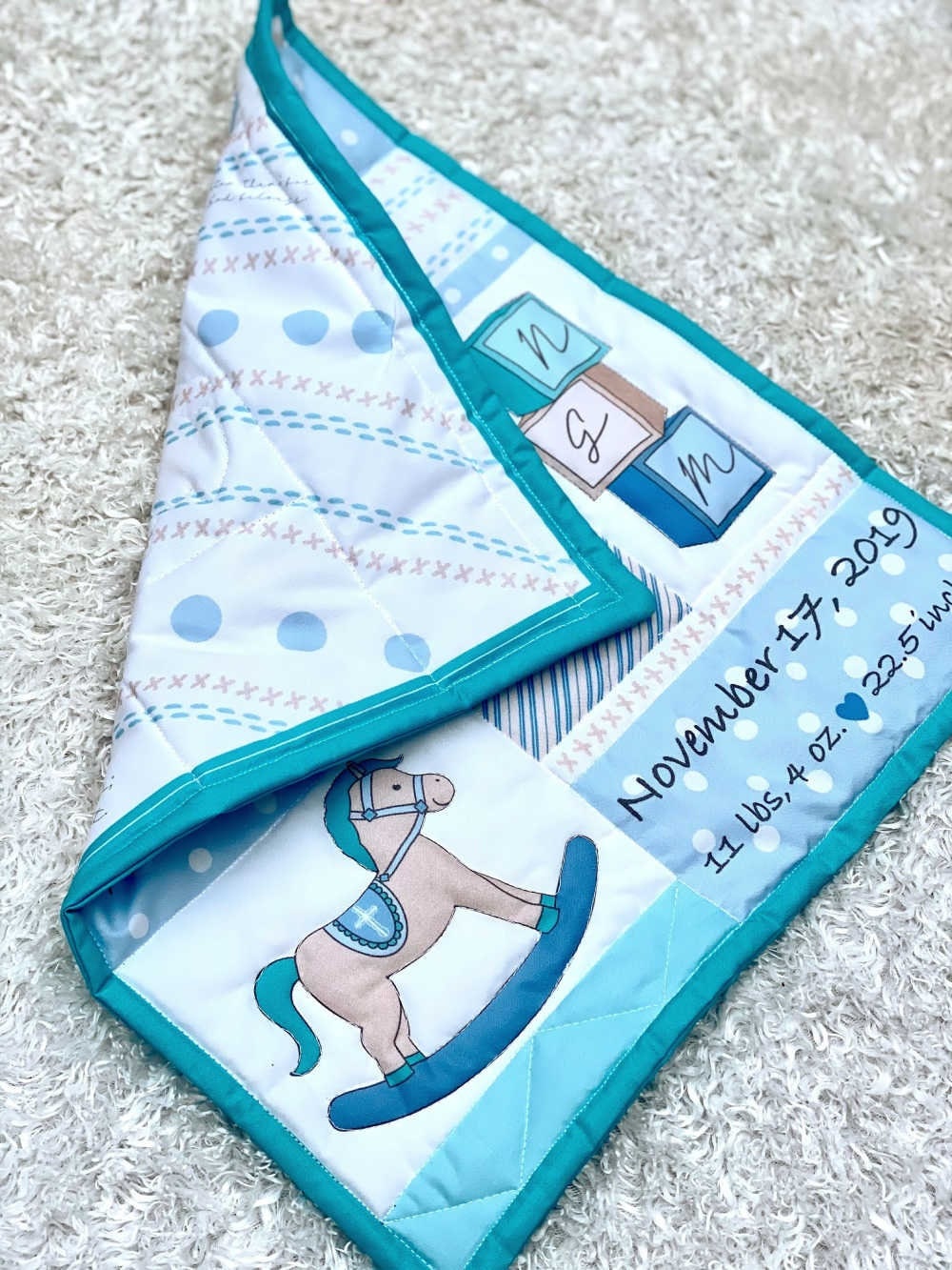 Fabric Custom Christian Baby Quilt Kit Etsy UK