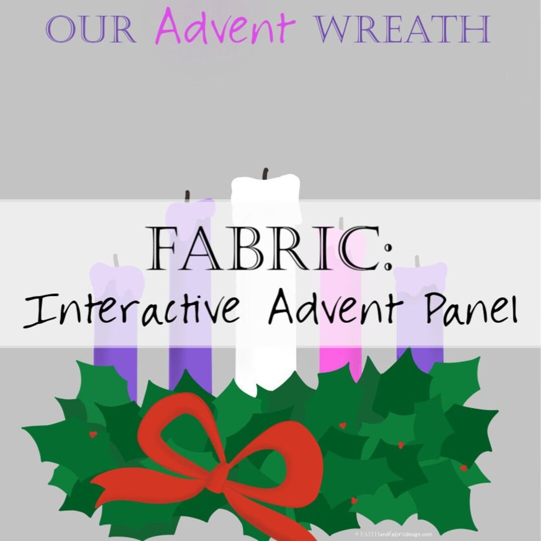 Fabric Sew an Interactive Advent Wreath Panel Etsy
