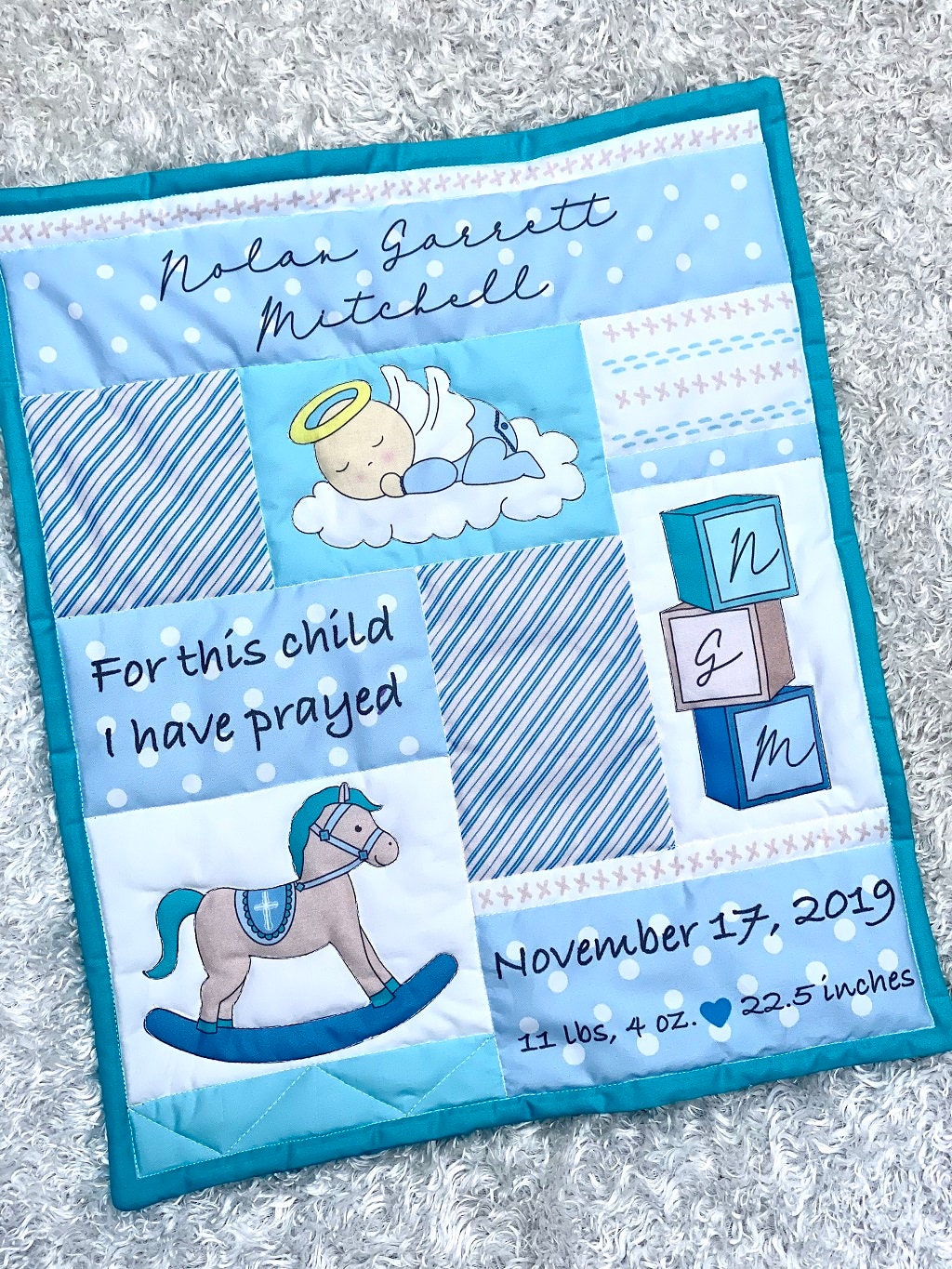 Fabric Custom Christian Baby Quilt Kit Etsy