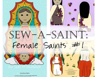 Fabric: Sew a Saint Doll Female Saints Set I (Catholic Lisieux Therese Theresa) Sew-a-Saint