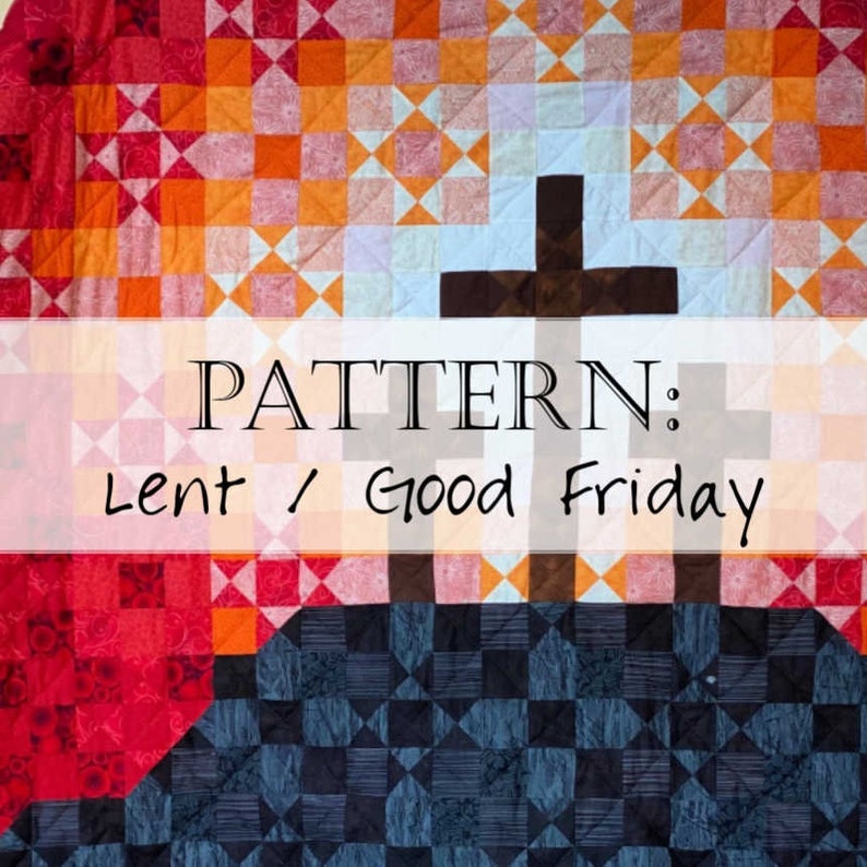 Lent / Good Friday Cross Quilt Pattern 3 Sizes christian Etsy
