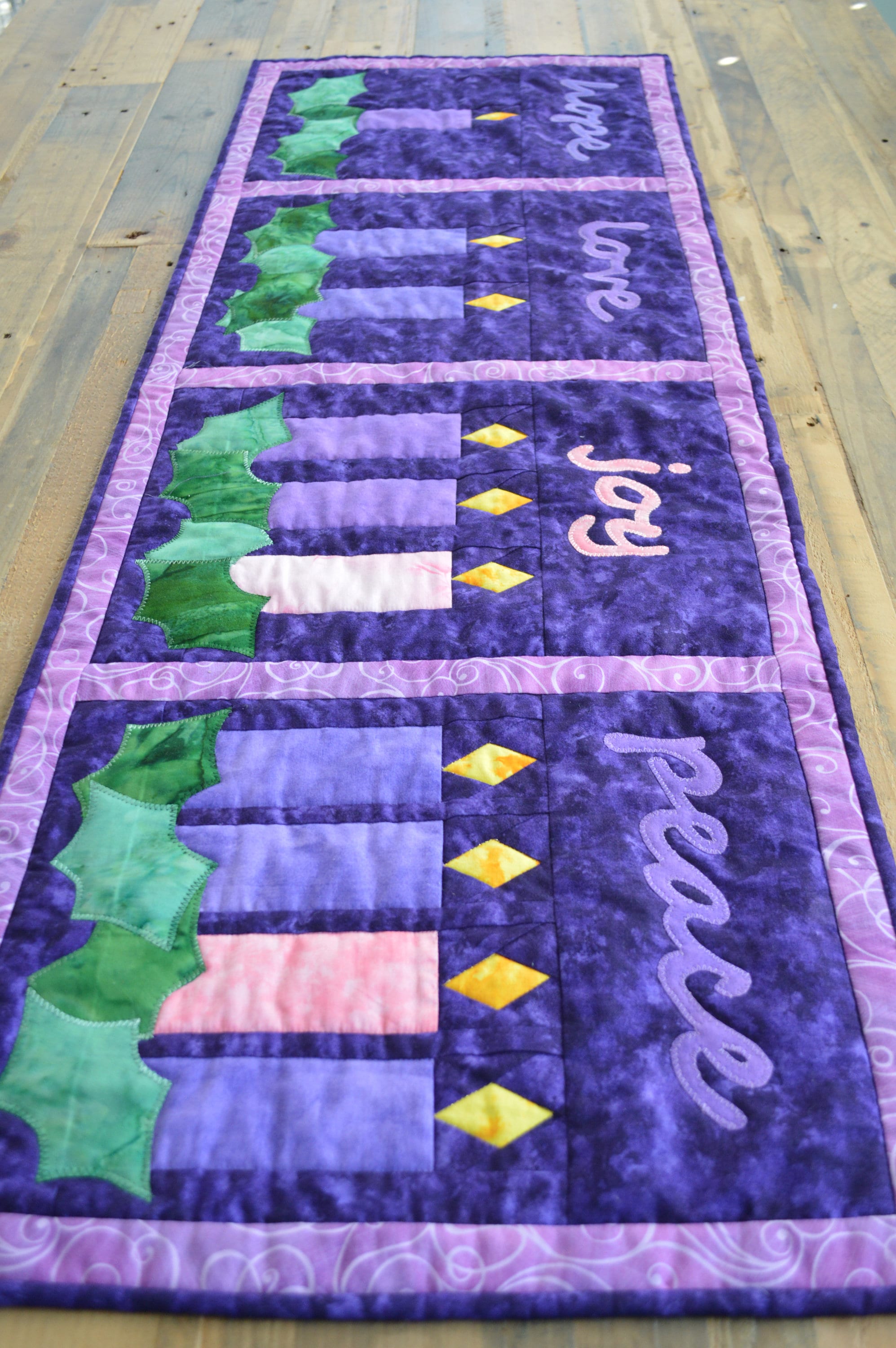 Advent Quilt Pattern: Advent Wreath Sewing Home Decor - Etsy