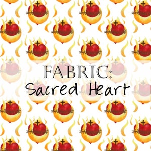 Tissu: Sacré-Cœur (gros quart ou par cour) Christian & Catholic Fabrics
