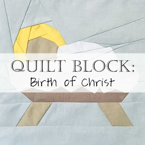 Quiltblokpatroon: Geboorte van Christus / Baby Jezus / Kerstochtend afbeelding 1