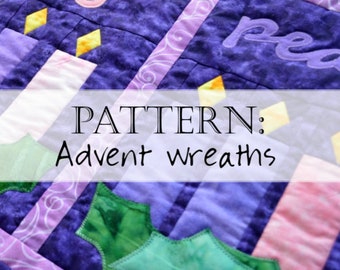 Advent-quiltpatroon: adventskrans naaien woondecoratie