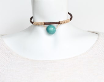 light blue choker, tagua necklace, Christmas gift, mom wife gifts, tagua jewelry, organic jewelry, magnetic clasp, Stocking Stuffers women