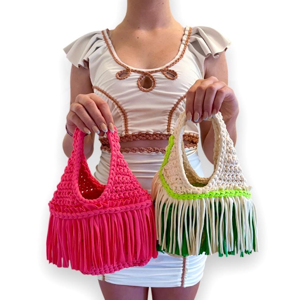 Raffia Mini Hobo Handbag - Etsy