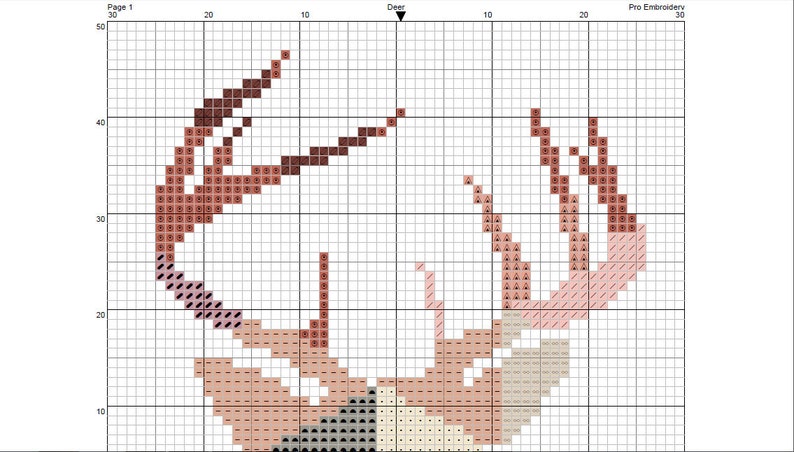 Deer Cross stitch pattern PDF Instant download | Etsy
