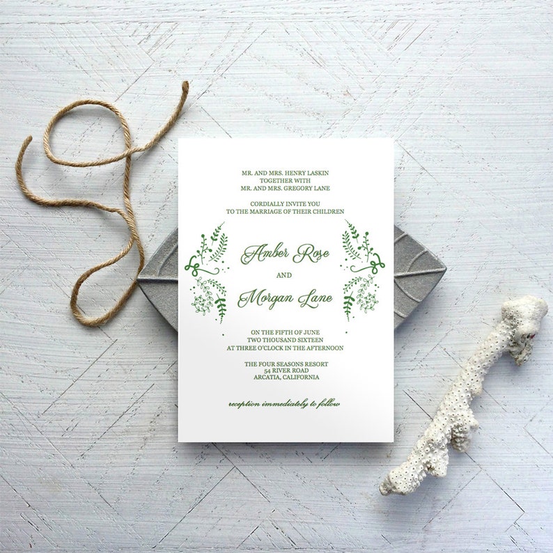 Wedding Invite Template INSTANT DOWNLOAD Wedding Invite Printable Wedding Invitation Design Fly Wedding Invitation Template