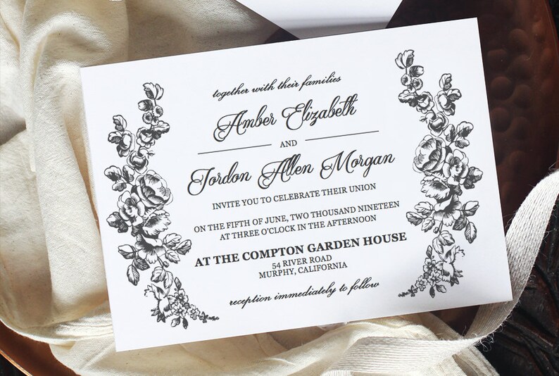 13 Etsy Wedding Invite Templates Invitaciones Invitaciones De