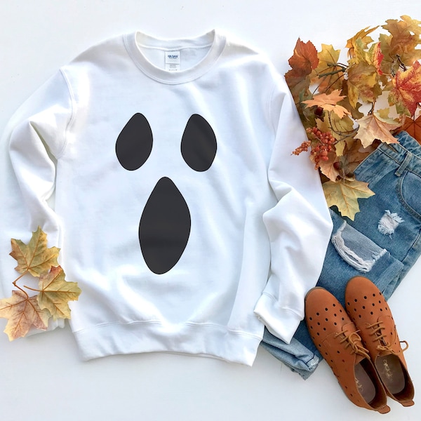 ghost halloween sweatshirt | ghost sweatshirt | halloween costume | ghost costume | Unisex Sweatshirt