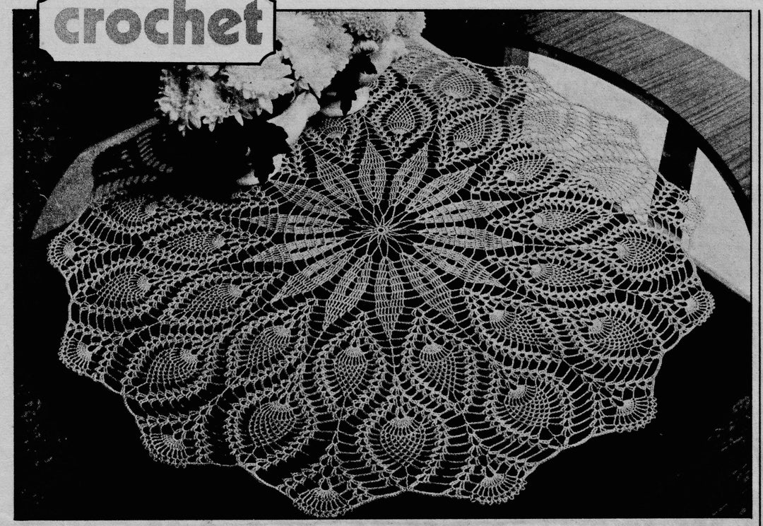 Exquisite Coffee Table Mat Vintage Crochet Pattern Etsy
