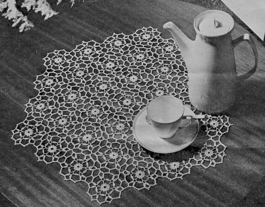 Motif Coffee Table Mat Vintage Pattern Etsy