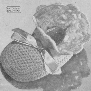 Primrose Baby Bootees Vintage Knitting Pattern