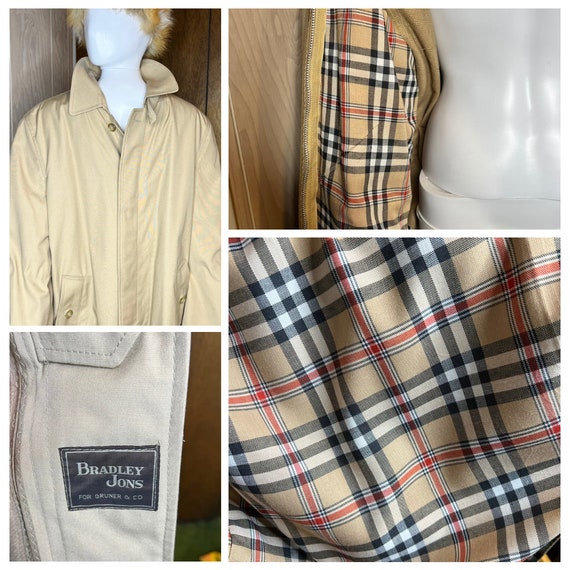 VTG Bradley Jons Wool-lined Trench Coat - image 1